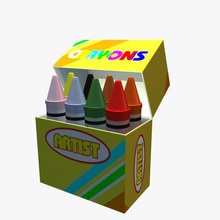 scatola di pastelli v1 crayon box i giocattoli stampabile lowpoly 3d print model - Mito3D