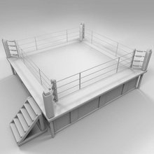 boxing-wrestling ring art box competition events fighting group market model rivals sport stage vs wrestling wwf 3d print model - Mito3D