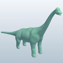 brachiosaurus v2 dinozorlar yazdırılabilir lowpoly 3d print model - Mito3D