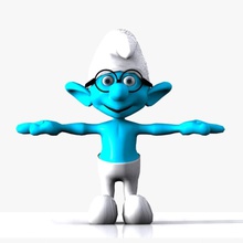 raciocínio smurf o azul corpo de dos desenhos animados personagem criaturas fantasia quadro divertido jogo vidro humanos kid pouco homem modelo jogando schtroumpf smurfs tiny toon brinquedo televisão virtualhorizonstudio 3d print model - Mito3D