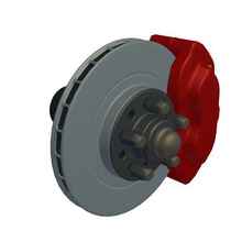 brake rotor v1 vehicle parts printable lowpoly 3d print model - Mito3D