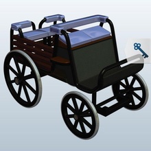 brake v1 carriage transportation printable lowpoly 3d print model - Mito3D