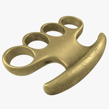 brass knuckles 3d molier accessory blunt buster duster furnishings furniture hand handheld knuckle knucklebusters knuckleduster knucks knux melee mobster model vray weapon 3d print model - Mito3D