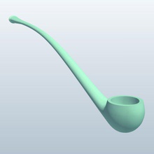 briar pipe v1 Rohr Neuheiten bedruckbar ist lowpoly 3d print model - Mito3D