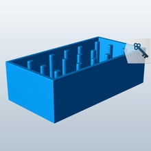 brick v2 ice cube tray novelties printable lowpoly 3d print model - Mito3D