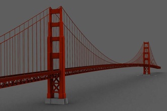 köprü mimarlık california cgartist314 francisco kapısı altın model san yapısı su 3d print model - Mito3D