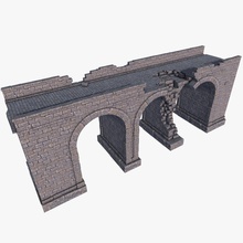 ponte em ruínas arquitetura danificado jogo histórico um marco inferior medieval modelo de idade poli pronta ruína sayoend pedra estrutura 3d print model - Mito3D