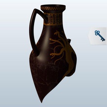 zerbrochene amphora v1 gebrochen Artefakte bedruckbar ist lowpoly 3d print model - Mito3D
