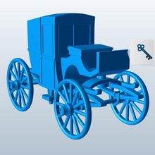 brougham carriage v1 transportation printable lowpoly 3d print model - Mito3D