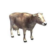 brown swiss v2 animals printable lowpoly 3d print model - Mito3D