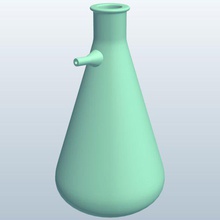 buchner flask v1 bchner kaplar yazdırılabilir lowpoly 3d print model - Mito3D