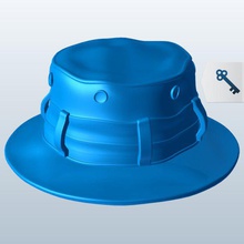bucket hat v1 apparel printable lowpoly 3d print model - Mito3D
