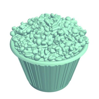 bucket popcorn v1 bucket popcorn food printable lowpoly  3d print model - Mito3D
