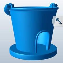 bucket v1 containers printable lowpoly 3d print model - Mito3D