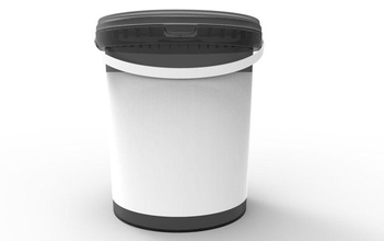 balde barril bin química recipiente alimentos litro real mayamodel modelo pintado de plástico pequena 3d print model - Mito3D