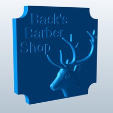 bucks barber shop v1 decorations printable lowpoly 3d print model - Mito3D
