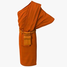 monaco buddista vestiti 3d molier accessorio bhikkhu bhiku il buddismo carattere kasaya modello monastica i monaci robe vray 3d print model - Mito3D