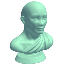 buddhistmonkbust v1 il busto buddista monaco statue busti stampabile lowpoly 3d print model - Mito3D