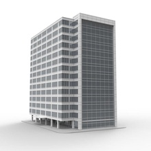building04 4d beyin Daire mimarlık bina şehir ticari dış otel ev model modern ofis gökdelen yapısı kule kentsel 3d print model - Mito3D