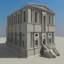 building architecture city classic hall home house scene serginio structure 3d print model - Mito3D