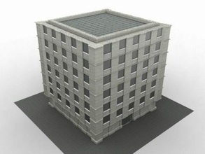 building classic architecture commercial glazed house model office sargeivano scraper sky structure tower twin 3d print model - Mito3D