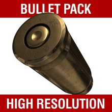 bullet collection pack 25mm 45mm 50mm 9mm artillery barret cal caliber dm3d gun hand hollow model pistol pointed projectile rifle shell shotgun sniper weapon 3d print model - Mito3D