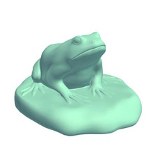 bullfrog v2 bull frog statue statues busts printable lowpoly 3d print model - Mito3D