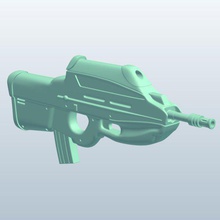 bullpup-Angriff riflebelgian v1 belgischen bullpup Angriff Gewehr Waffen Rüstung bedruckbar ist lowpoly Waffen, 3d print model - Mito3D