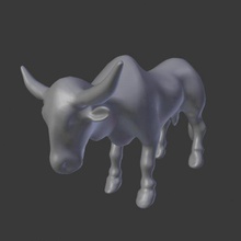 bull cow african fighting animals 3d print model - Mito3D
