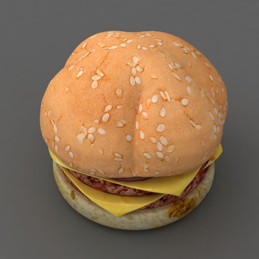 burger hambúrguer junk food caverna rápido alimentos hamburger lixo modelo cebola estúdios 3D print model - Mito3D
