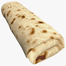 burrito 3d molier burritos cooked filled flour food harina meal mexican mexico model taco tortilla vray wheat wrapping 3d print model - Mito3D