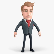 businessman cartoon character business cute director funny guys human male man model office people politician president psolodov suit toon young 3d print model - Mito3D