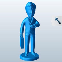 businessman v1 people printable lowpoly 3d print model - Mito3D