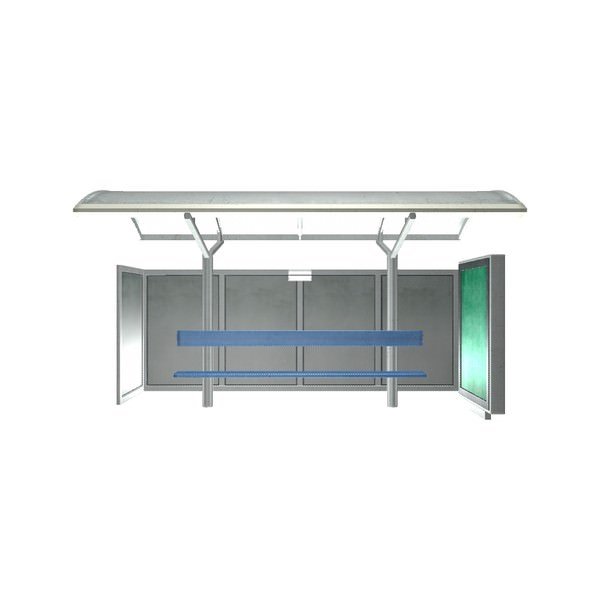 busstopenclosure v1 bus stop enclosure architecture printable lowpoly 3D print model - Mito3D