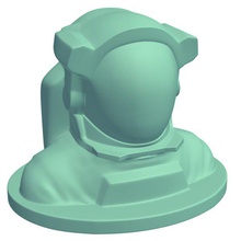 busto astronauta v1 do o personagem estátuas bustos printable lowpoly estátuas, 3d print model - Mito3D