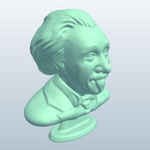 bust einstein v1 historical albert statues busts printable lowpoly 3d print model - Mito3D
