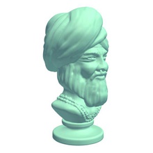 bust indiansadhu turban v1 indian sadhu statues busts printable lowpoly 3d print model - Mito3D