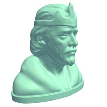 bust old king v4 statues busts printable lowpoly 3d print model - Mito3D