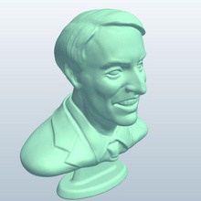 bust sagan v1 historical carl statues busts printable lowpoly 3d print model - Mito3D