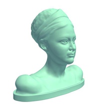 bust young princess v2 statues busts printable lowpoly 3d print model - Mito3D