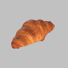 butter croissant cooked dinning eat food kitchen max model pastry photoreal realistic realstuff3d scan vray 3d print model - Mito3D