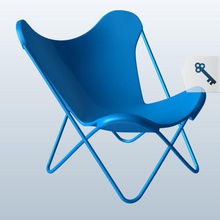 v1 kelebek sandalye dollhouse mobilya yazdırılabilir lowpoly 3d print model - Mito3D