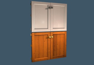 armadio a 3 gabinetto arredamento mobili interni cucina modello la dispensa di archiviazione tahnoak legno 3d print model - Mito3D