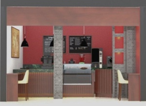 cafe-shop Architektur cafe cafeshop Modell shamrith shop store Struktur 3d print model - Mito3D