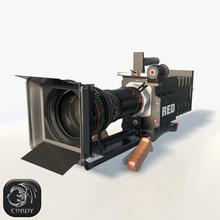 kamera epik düşük poly kırmızı 3d cam video cordy dijital ejderha dslr elektronik lens daha model optik fotoğraf fotoğrafçılık profesyonel gerçekçi redmote videocamera V-ray'in silah 3d print model - Mito3D