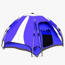 camping tent 4 3degestar cam camp canvas caping fun house model outdoor realistic shelter sleeping sport summer tourist 3d print model - Mito3D