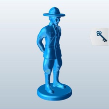 canadian royal mounted police v1 people printable lowpoly 3d print model - Mito3D
