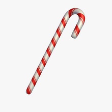 candy cane v1 food printable lowpoly 3d print model - Mito3D