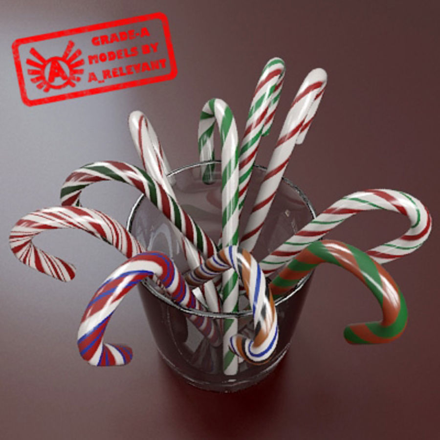 candy canes 1 - cup 3ds max 2010 mental ray 3dscanx candicane candycane cane christmas decoration food holiday model new seasonal shaped stick sweet winter xmas years 3D print model - Mito3D