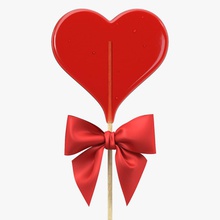 bonbons coeur bow bowknot des célébration de la confection jour les aliments cadeau cœur vacances nœud sucette modèle présent réaliste s doux syutkinanton saint-valentin vray 3d print model - Mito3D